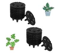 SOYUZERISH 10/20Pcs Plastic Plant Pot Risers Inserts 10Cm Round Flower Pot Feet Supports for Indoor and Outdoor Pot Feet to Prevent Root Rot and Airflow