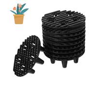 SOYUZERISH 10/20Pcs Plastic Plant Pot Risers Inserts 10Cm Round Flower Pot Feet Supports for Indoor and Outdoor Pot Feet to Prevent Root Rot and Airflow