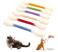 SOYUZERISH Giant Q Tip Cat Toy,6pcs Cotton Swabs Qtip Cat Toy With Catnip,Kitten Chew Toys Teething Sticks,Interactive Felt Kitty Kicker Play Lover Gift Accessories (Colors)