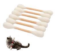 SOYUZERISH Giant Q Tip Cat Toy,6pcs Cotton Swabs Qtip Cat Toy With Catnip,Kitten Chew Toys Teething Sticks,Interactive Felt Kitty Kicker Play Lover Gift Accessories (Brown)