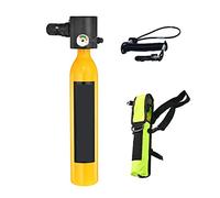 SOYWIM Portable Underwater Emergency Spare Gas Cylinders Equipped With A Full Set Of Diving Respirators,Underwater Exploration(Yellow package A)