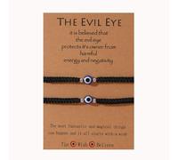 Soyzvteo 2Pcs Evil Eye String Bracelets Handmade Braided Red Strand Bracelet Protection Lucky Amulet Jewelry for Women Men, Middle, Cotton, no gemstone