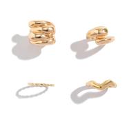 Soyzvteo Chunky Stackable Rings Set Adjustable Chunky Gold Rings Open Stacking Knuckle Ring Open Bold Thick Rings Minimalist Simple Rings for Women Girls, Metal, No Gemstone