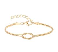 Soyzvteo Love Knot Infinity Bracelets Knot Snake Chain Bracelet Eternal Love Knot Matching Bracelets Adjustable Infinity Bracelet Jewelry for Women Girls, S, Metal, no gemstone