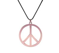 Soyzvteo Peace Sign Pendant Necklace 1960s 1970s Hippie Necklace Dressing Party Accessories for Women Men