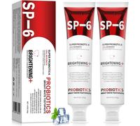 Sp-6 Probiotic Brightening Toothpaste, 2Pcs Super Probiotic SP-6 Whitening Tooth Paste for Oral Health, Deep Cleaning Oral Care Toothpaste