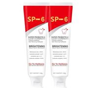 SP-6 Probiotics Bright White Toothpaste, Whitening Toothpaste, Deep Cleaning Oral Care Toothpaste, Fresh Breath, Brightening Confidence, 2PCS