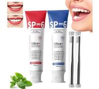 Sp-6 Ultra Whitening, Sp 6 Toothpaste, Ultra Whitening Toothpaste Sp - 6, Probiotic Brightening Toothpaste,Deep Cleaning Care Toothpaste,Fresh Breath (2Pcs)