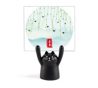 sp Begins Twenty Four Solar Term Memo Holder Cartoon Black Cat Stand Decoration