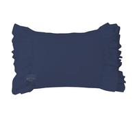 SP COTTON Double Layer 100% Egyptian Cotton Ruffle Pillow Shams 20" x 30" Set of 2 with Zipper Closure Decorative Ruffle Pillow Cases, Color - Navy Blue