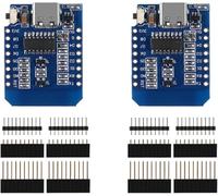 SP-COW 2 Pcs ESP8266 ESP-12F Mini Modules 4M Bytes WLAN WiFi Internet Development Board for Arduino, WeMos ESP8266 Mini