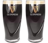 SP Guinness Pint Glasses 20oz / 568ml CE Marked | Embossed Harp Design | Set of 2 | Guinness Glass