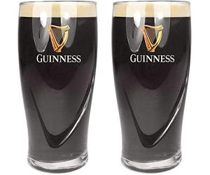 SP Guinness Pint Glasses 20oz / 568ml CE Marked | Embossed Harp Design | Set of 2 | Guinness Glass