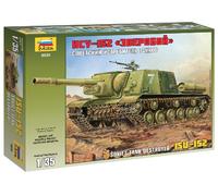 SP GUN ISU-152 Tank 1:35 Plastic Model Kit ZVEZDA