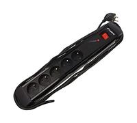 SP1-05E-0500-BK-BK Power Strip: Fusing Sockets: 5 230VAC 10A Black 5m
