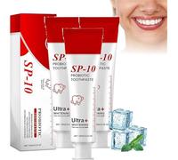 Sp10 Probiotic Toothpaste - 2025 New Ultra Whitening Deep Cleaning Probiotics Bright White Natural Formula Toothpastes, Removes Stains for Sensitive Teeth, Fresh Breath Oral Care Toothpaste (3)