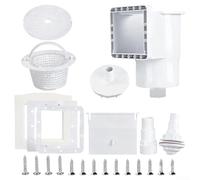 SP1091LX Above Ground Pool Skimmer Featuring 6 Inch Opening and All Necessary Parts Including Skimmer Body Cover Weir Faceplate and Basket