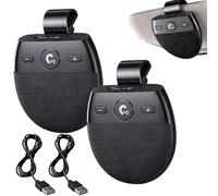 SP11 Car Sun Visor Bluetooth Hands Free Speakerphone, Front Buttons (2PCS) | Bluetooth Car Speakerphone with Voice Prompt and Volume Controls, Long Standby with Visor Clip, For Driving