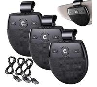 SP11 Car Sun Visor Bluetooth Hands Free Speakerphone, Front Buttons (3PCS) | Bluetooth Car Speakerphone with Voice Prompt and Volume Controls, Long Standby with Visor Clip, For Driving