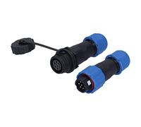 SP13 IP68 Aviation Connector Socket - 2 Pin 380V 10A Industrial Grade Cable Plug - PA66 and PA6 Shell Material with Pure Copper Gold Plated Pins - Suitable for Communication (7 cores (250V 5A))