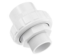 SP14953S 1-1/2" MIP by 1-1/2" Socket for Hay-ward Male/Female Flush Socket Union,Pool Pump Quick-Connect,Multipurpose Connection Fittings and Unions,Compatible Hay-ward Pool 1-1/2" Union(White,ABS)