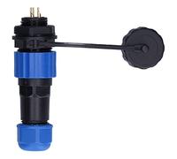 SP16 Aviation Plug Socket 2 Pin Connector M16 x 1.5mm Thread Rear Nut 380V 10A IP68 Rated Pure Copper Gold Plated Solid Pins PA66 PA6 Shell for Communication Equipment and Program (3 Pin)