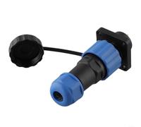 SP16 Square Panel Mount IP68 Socket Circular Connector 29 Pin Suitable for Outdoor Lighting and Mechanical Devices (3pin)