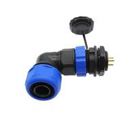 SP20 corrugated pipe IP68 waterproof connector 2/3/4/5/6/7/9/10/12/14Pin angle connectors 90 degree elbow socket IDGTTLDF(12 pin)