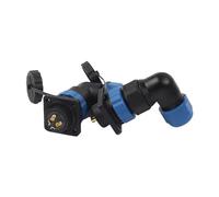 SP20 IP68 Waterproof Connector Elbow Square 4 Holes Panel Male Female Socket Welding Wire Cable Connector(SPW20-6S)