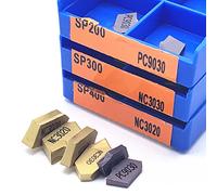 SP200 SP300 SP400 PC9030 NC3020 NC3030 Korloy Grooving Carbide Inserts Lathe Cutter Turning Tool Parting And Grooving Off Tools(SP200 NC3030)