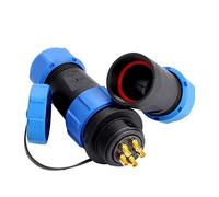 SP21 IP68 2/3 /4/5 /7/9 /12pin Waterproof Aviation Plug Socket Cable in-line Connector Plasti Aviation Plug and Socket IP68 Wire-to-Wire Installation 110-380V(5 pin)