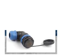 SP28 Back Nut Cable Connector 2/3/4/5/6/7/9/10/12/14/16/19/22/24/26 Pin Angle Connectors 90 Degree Elbow IDGTTLDF(SPW28-19L)
