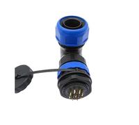 SP28 corrugated pipe waterproof connector IP68 2 pin 3/4/5/6/7/9/10/12/14/16/19/22/24/26Pin angle connectors 90 degree elbow IDGTTLDF(9P)