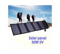(SP30V5) Solar Cell 30W Photovoltaic Panels USB Charger System Battery V 5V Portable Flexible Foldable Energy Power Sunpower Camping
