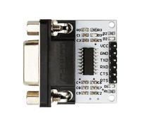 SP3232 RS232 to TTL Converter Module, DB9 Female Serial Port to UART Adapter, 3.3V/5V Level Shifter, ESD Protection & Flow Control, RX/TX/Power LEDs, 6-Pin Dupont Cable
