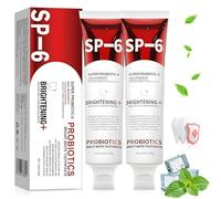 SP6 Probiotics Toothpaste Fresh Breath, Active Gum Repair Probiotic Toothpaste, SP6 Probiotics Whitening Toothpastes with 6 Probiotic Protects Enamel, Ultra Whitening Toothpastes （140g*2pcs）