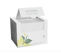 SP8TIUM Disposable Face Towels XL, 50 Count, Ultra Soft Biodegradable Dry Wipes, Chemical Free Makeup Remover Face Wipes, Lint Free Skincare, Vegan