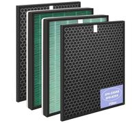 SPA-550A Filter Replacement Compatible With RabbitAir BioGS 2.0 SPA-625A Air Purifiers, 2 True HEPA(H13) Filters + 2 Activated carbon Filter