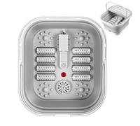 Spa Bath Massager With Heat, Collapsible Bath Bowl With Red Light and Scrubber, Electric Pedicure for Foot Pressure Relief, Pamper Your Feet