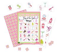 Spa Bingo Game Cards, Day At the Spa Beauty Bingo Games for Adults, Makeup Party Bingo Cards Supplies, Slumber Party Sleepover Party Decor Favors, Card Gifts for Women Friend Family Birthday, 07