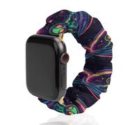 Spa-ce Alien Scrunchie Watch Bands Soft Elastic Replacement Wristband Compatible with Apple Watch 38mm/40mm