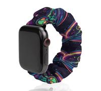 Spa-ce Alien Scrunchie Watch Bands Soft Elastic Replacement Wristband Compatible with Apple Watch 38mm/40mm