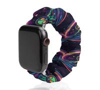 Spa-ce Alien Scrunchie Watch Bands Soft Elastic Replacement Wristband Compatible with Apple Watch 42mm/44mm