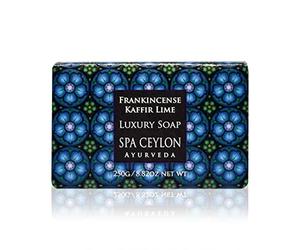 SPA CEYLON FRANKINCENSE KAFFIR LIME Luxury Soap | Luxuriously Creamy Natural Cleanser | Moisturize | Paraben Free | 100% Vegetarian | Suitable for all skin types