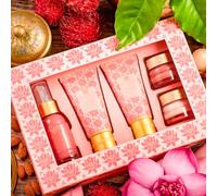 Spa Ceylon Lotus & Rambutan Face Care Essentials Set | Skin Care Gift Set | Skincare Routine Set | Face Care Kit with Face Serum, Day & Night Treatment | 5-Piece Set
