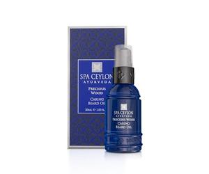 Spa Ceylon Precious Wood Caring Beard Oil | Beard Softener & Moisturizer | Strengthens Beard & Skin | Non-greasy | 30ml