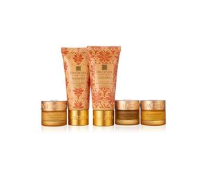 Spa Ceylon Sal & Saffron Skin Care Discovery Set | Travel Size Face Care Set | Ayurveda | For Normal to Dry Skin | Cleansing foam 25ml, Masque 25ml, Exfoliator 10g, Protector 10g, Face cream