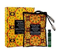 Spa Ceylon Tea & Ylang, Aromaveda Sachet, Exotic Aromatherapy Bag, Healing, Uplifting Aroma, Suitable for Pillows, Linen, Drawers, Wardrobes, Suitcases