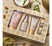 Spa Ceylon WHITE RICE SKIN CARE ESSENTIALS | Travel Size Face Care Set | Exfoliator, Cleansing Milk,Cleansing Gel, Moisturiser and Cream set | For Normal to Oily Skin
