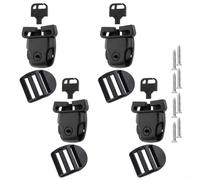 Spa Cover Broken Latch Repair Kit, 4 Sets Replacement Clips with Keys and Slides, for Hot TUBs Straps 1 to 1.3 Inches Wide, Secure Locking Hardware to Prevent(4 piece set)